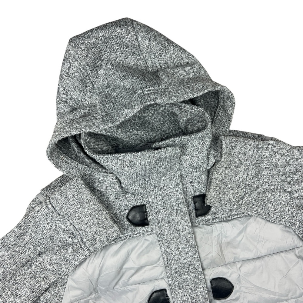 Lands End Primaloft Jacket Women’s Large 14-16 Gray‎ Hooded Insulated READ!